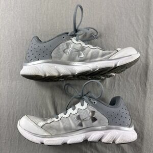 Under Armour Womens 8 Micro G Assert 6 Running Shoes Sneakers White 1266252-100